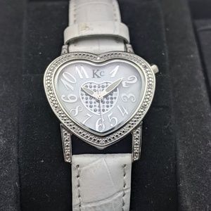 Techno Com by KC Heart Shaped Watch with Diamonds